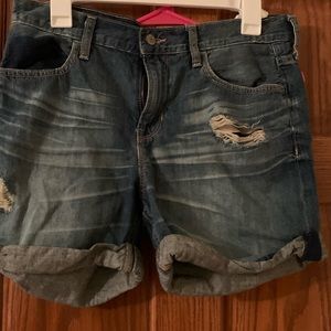 Old Navy Boyfriend Styled  Distressed Jean Shorts